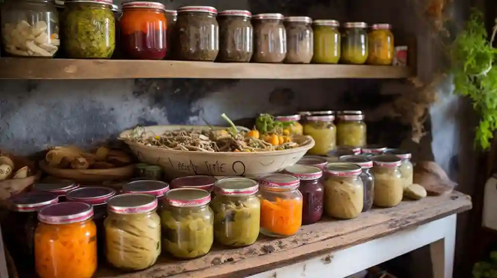 photo de conserves de bocaux en verre autonomie alimentaire