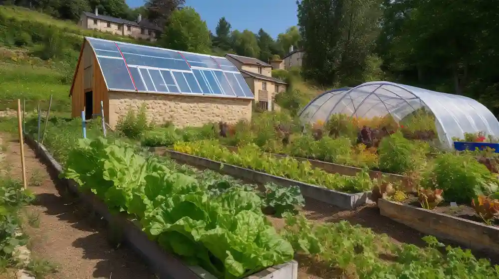 Photo d'un j'ardin autosuffisant pour l'autonomie alimentaire