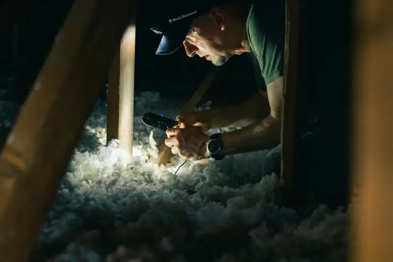 Photo d'un homme qui vérifie l'isolation d'une passoire thermique suite à leur interdiction